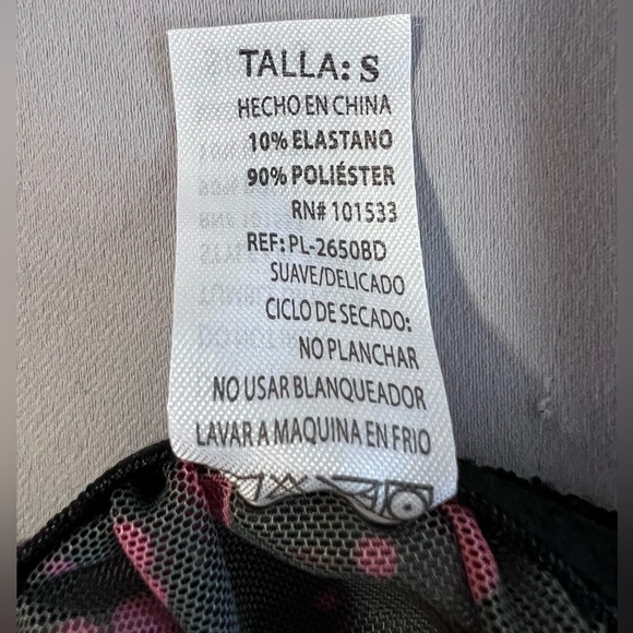 Red & Black Hearts‎ Sheer Babydoll Chemise Lingerie Women’s Size Small - Picture 7 of 8